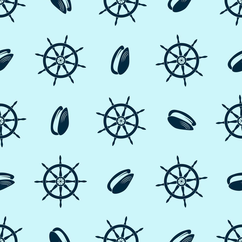 Seamless pattern in a nautical style. It can be used to design marine themes or pages for clippings vector