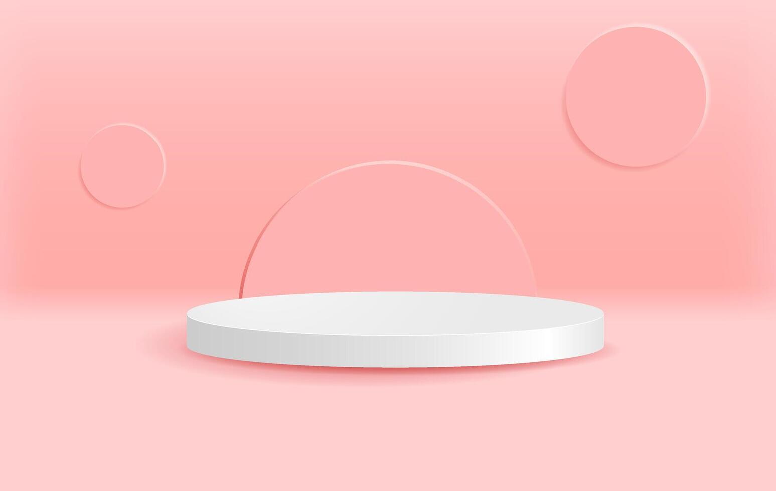 podium scene with geometric platform. backdrop background 3d render with podium vector