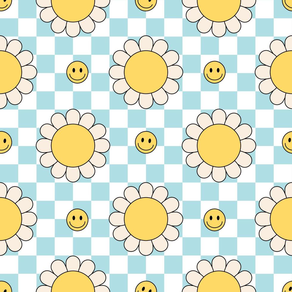 Seamless pattern with y2k retro vector