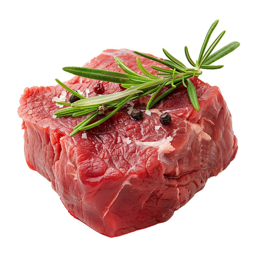 Raw beef meat isolated on transparent background png