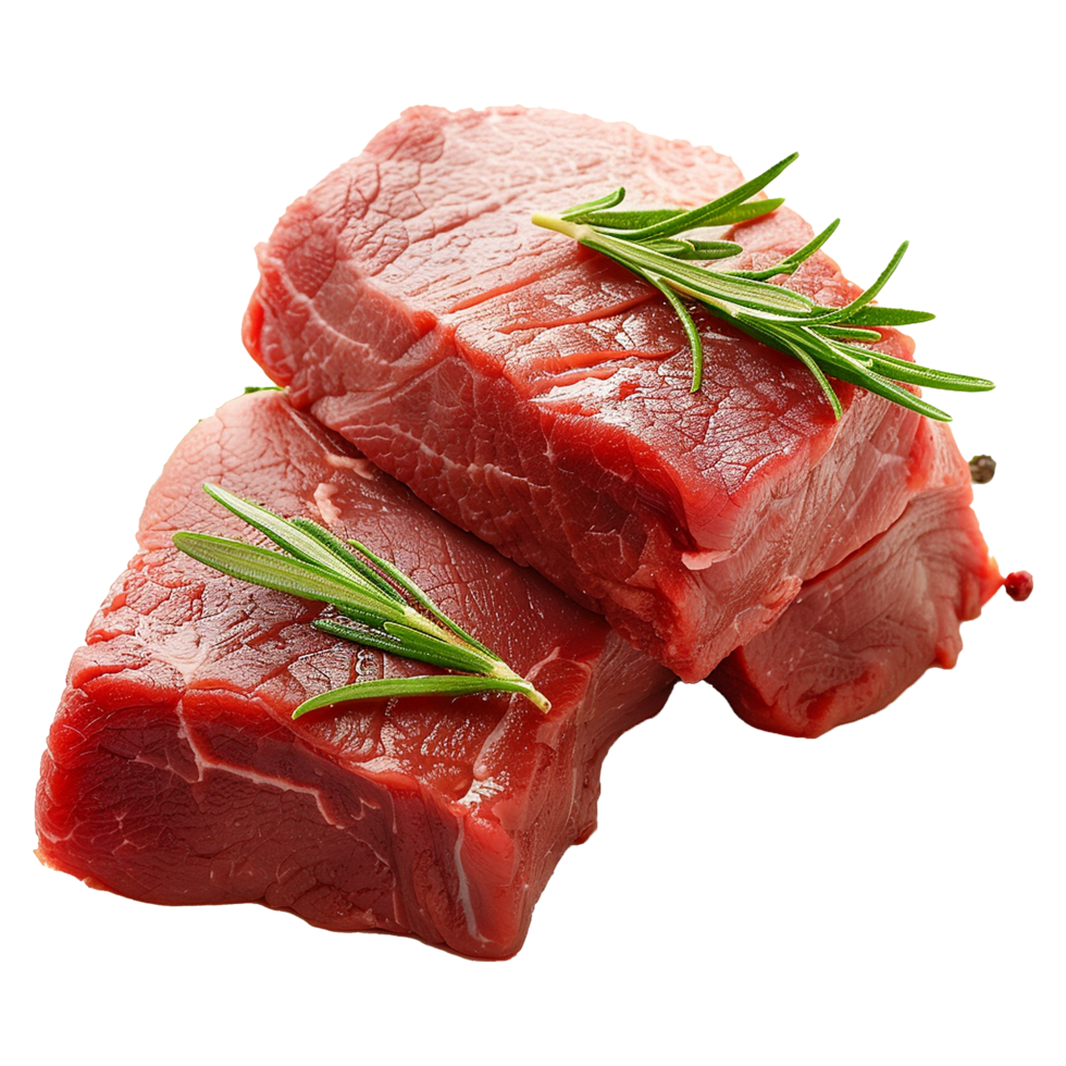 Raw beef meat isolated on transparent background png