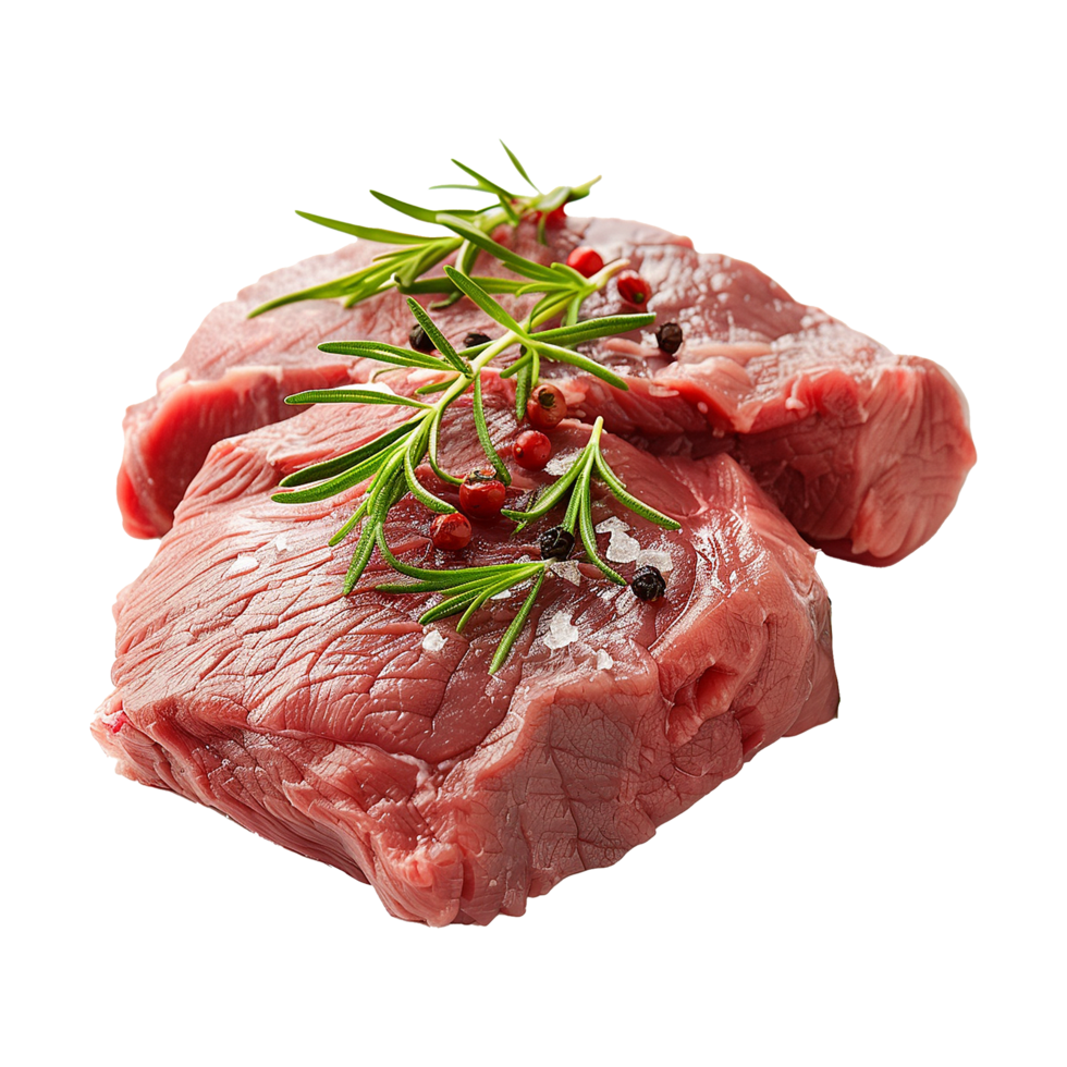 Raw beef meat isolated on transparent background png
