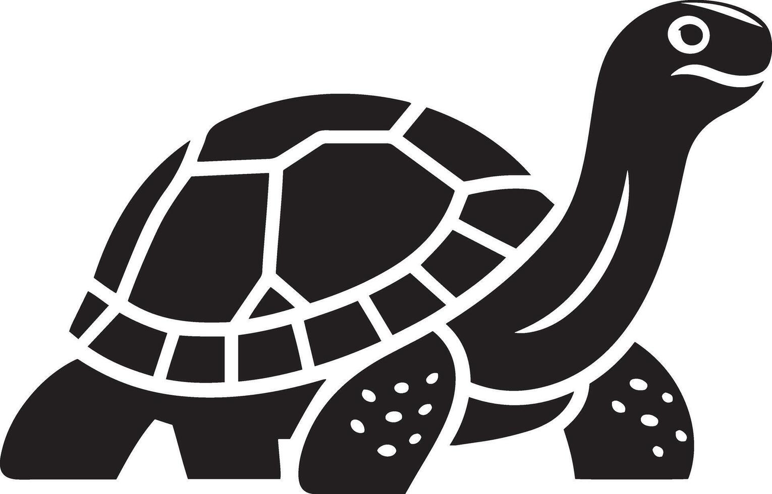 Galapagos tortoise silhouette icon illustration. vector