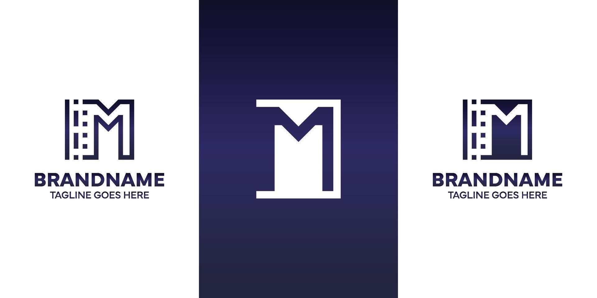 Letter M Technology Logo, suitable for business with M initial vector