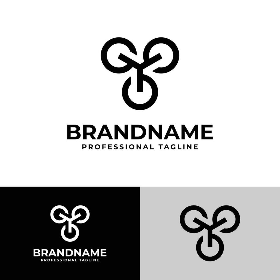 Letters Y Drone or GY Monogram Logo, suitable for any business with GY, YG or Y initials vector