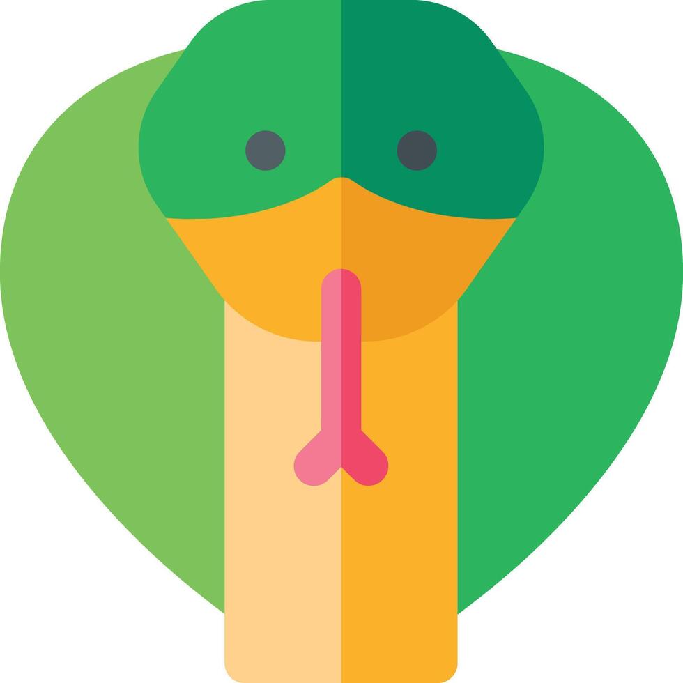 a green snake with a pink tongue vector