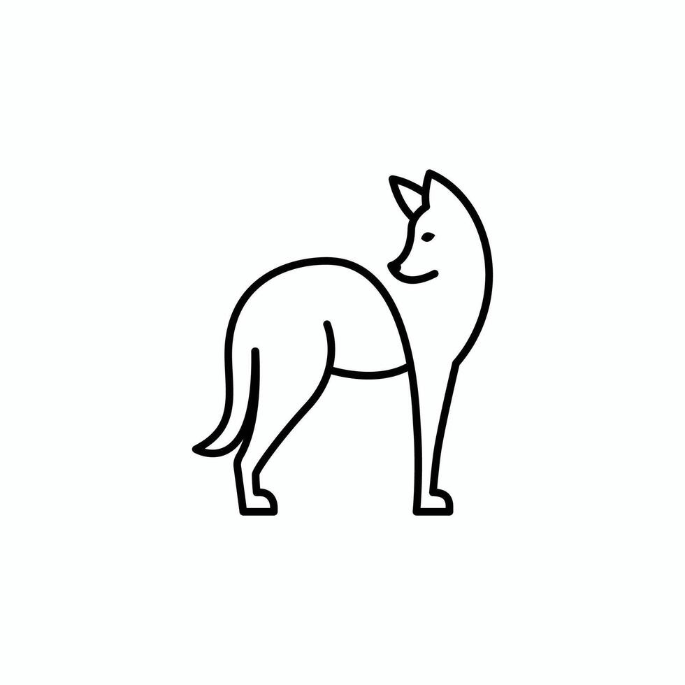 Fox logo. Fox icon, symbol, clipart, illustration design. Editable line art fox design. vector