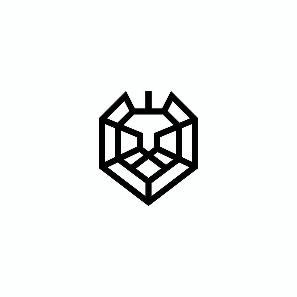 lion logo. Modern minimal lion icon, symbol, illustration design. Lion head editable design. vector