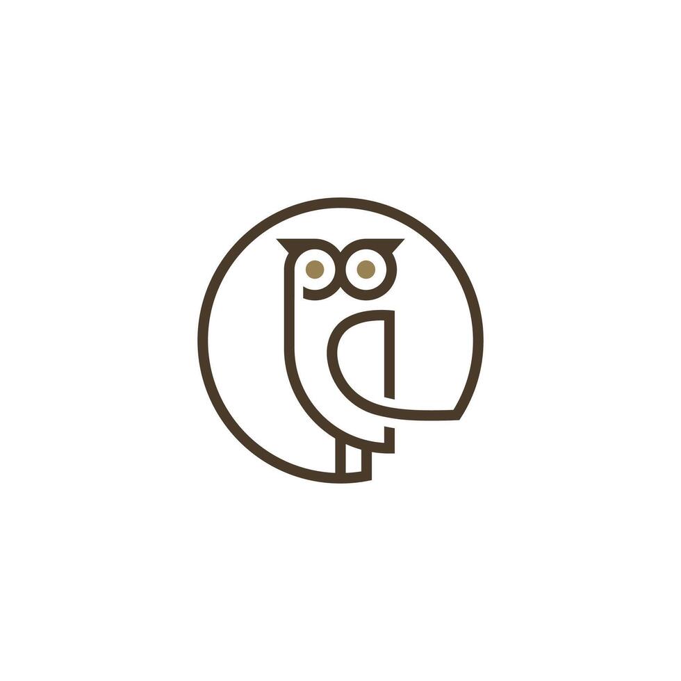 Owl logo. Owl icon, symbol, clipart, illustration design. Editable line art owl design. vector