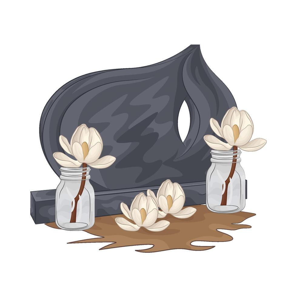 Illustration of grave vector