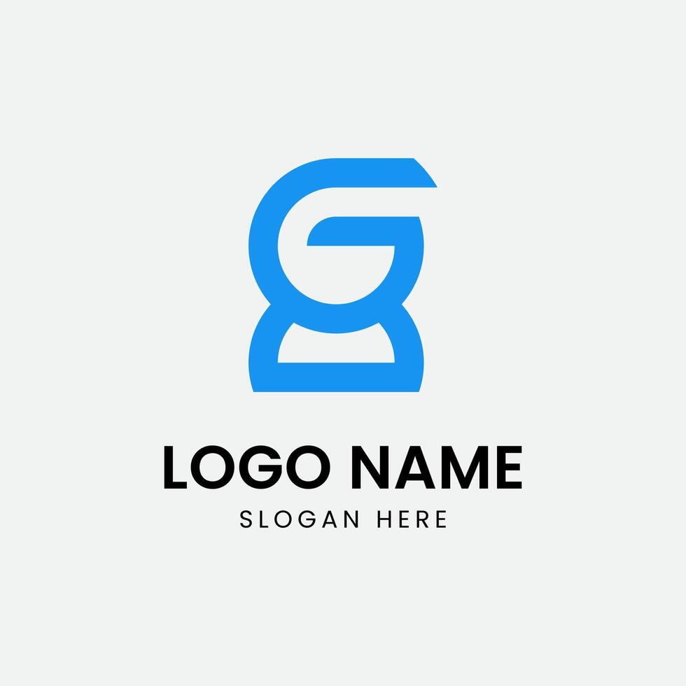 Flat design g logo template vector