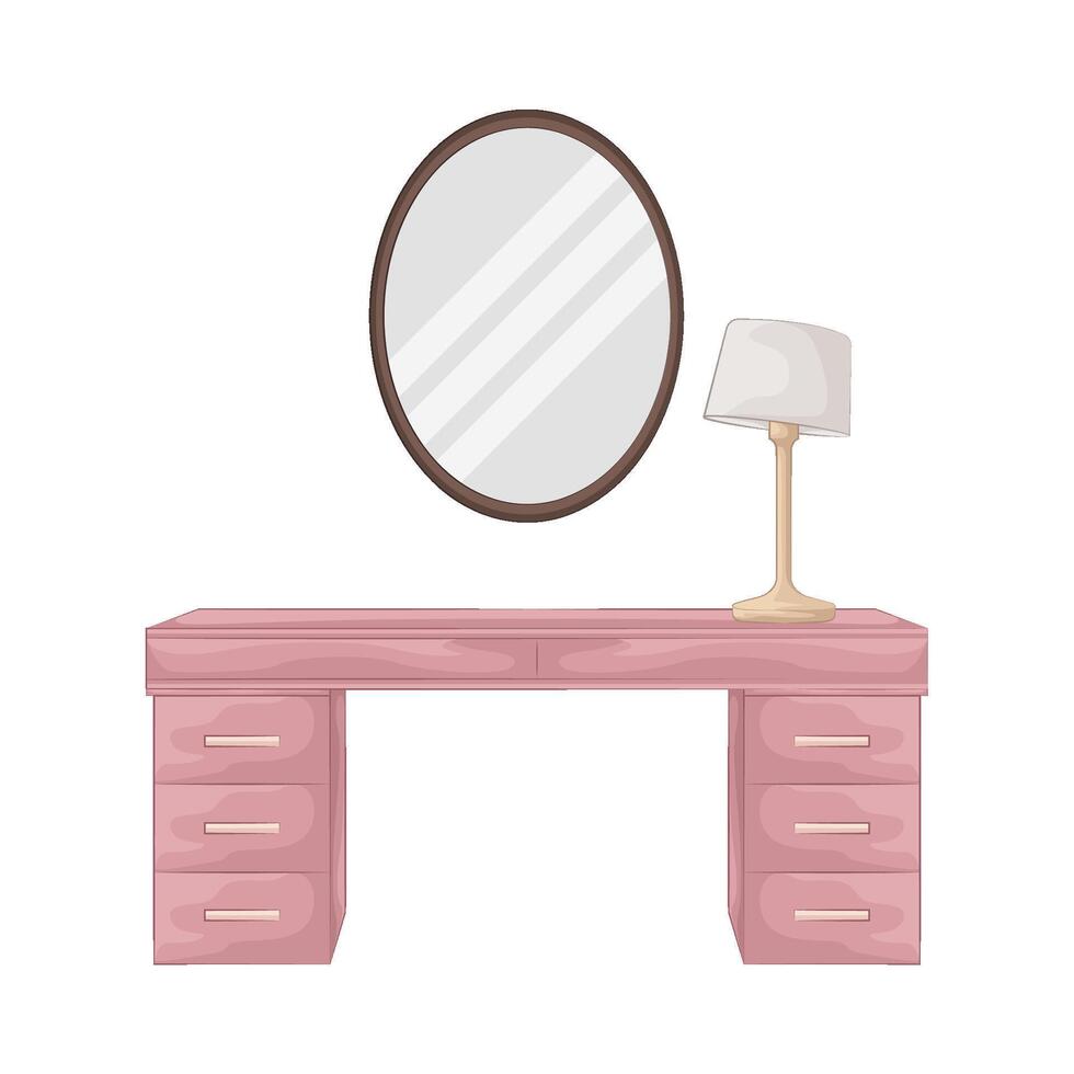Illustration of dressing table vector