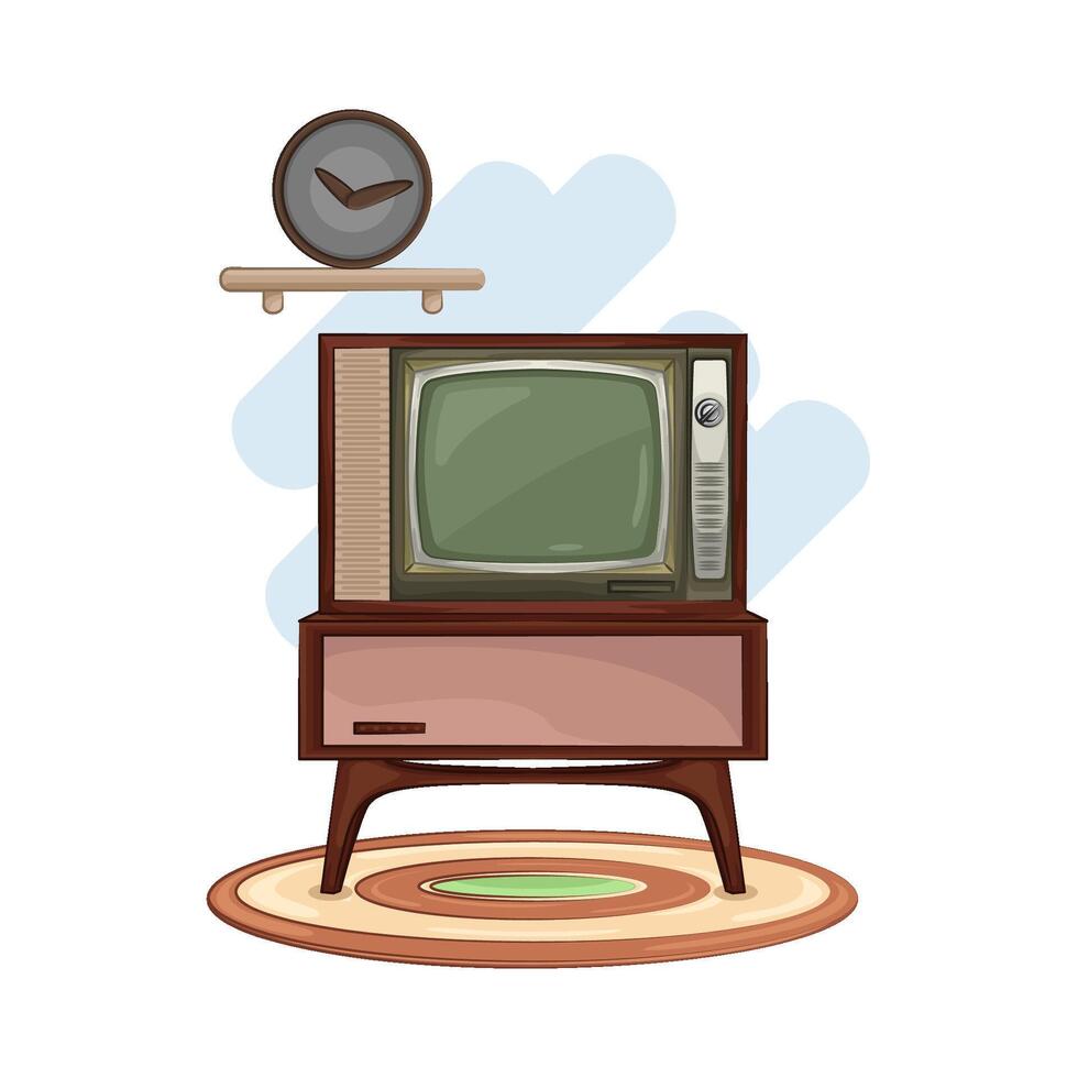 Illustration of old television vector