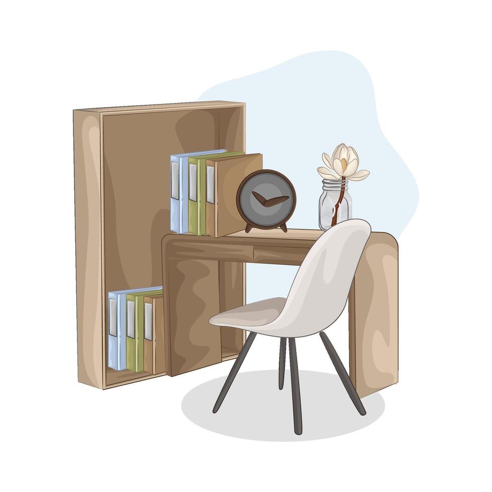 Illustration of desk vector