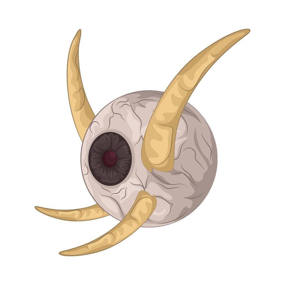 Illustration of scary eye vector