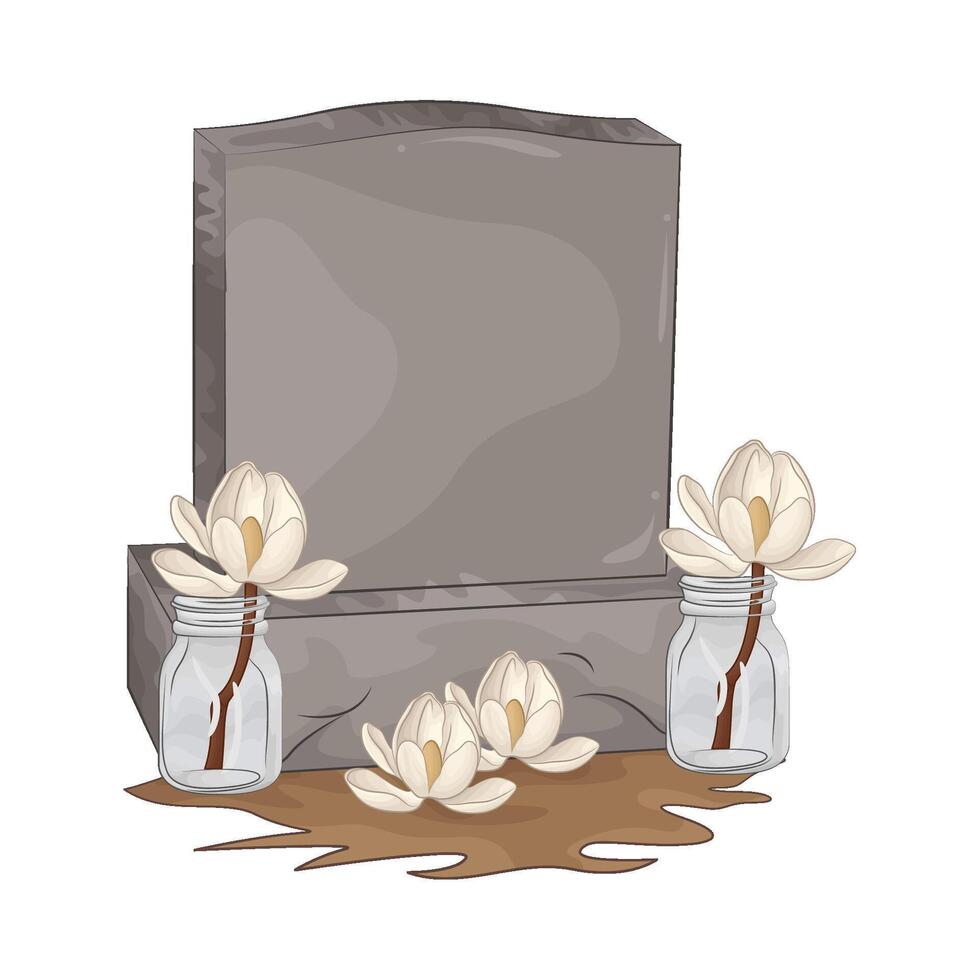 Illustration of grave vector