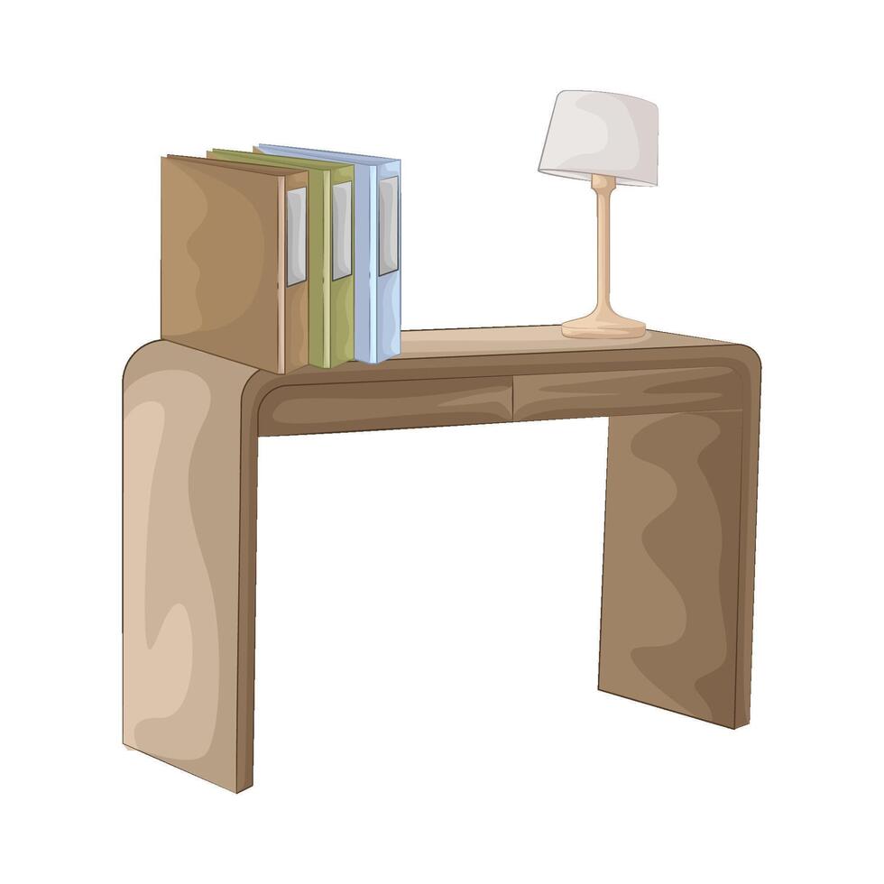 Illustration of desk vector