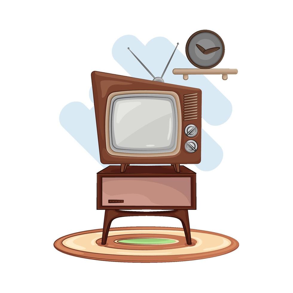 Illustration of old television vector