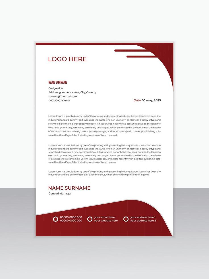modern business and corporate letterhead template vector