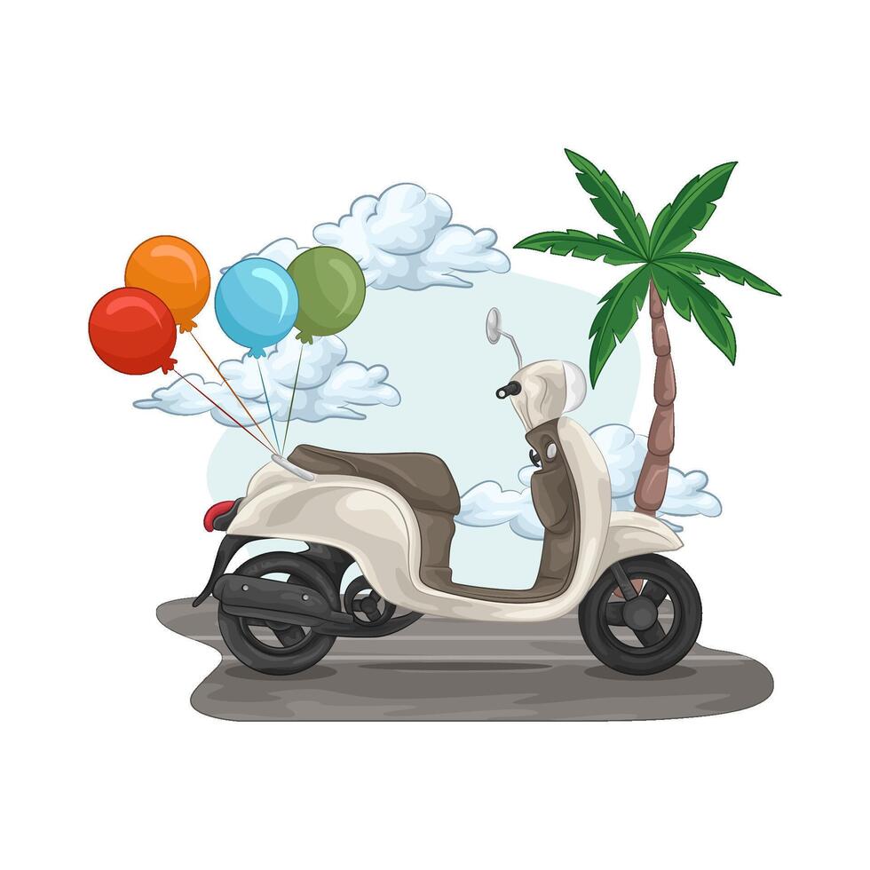 Illustration of scooter vector