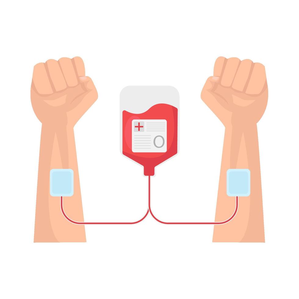 Illustration of blood transfusion vector