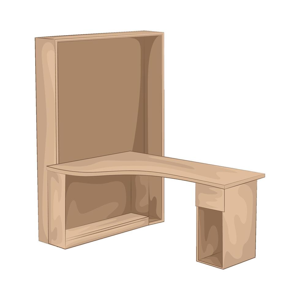 Illustration of desk vector