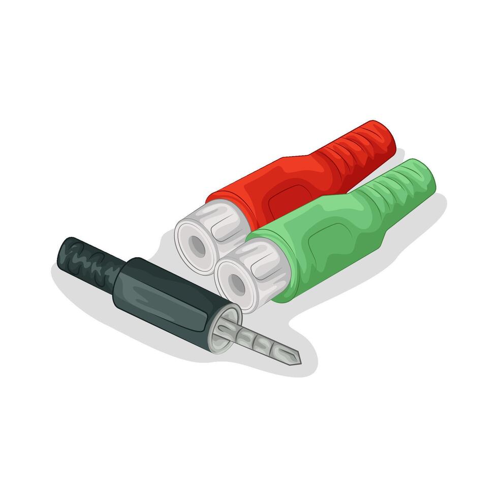 Illustration of jack connector vector