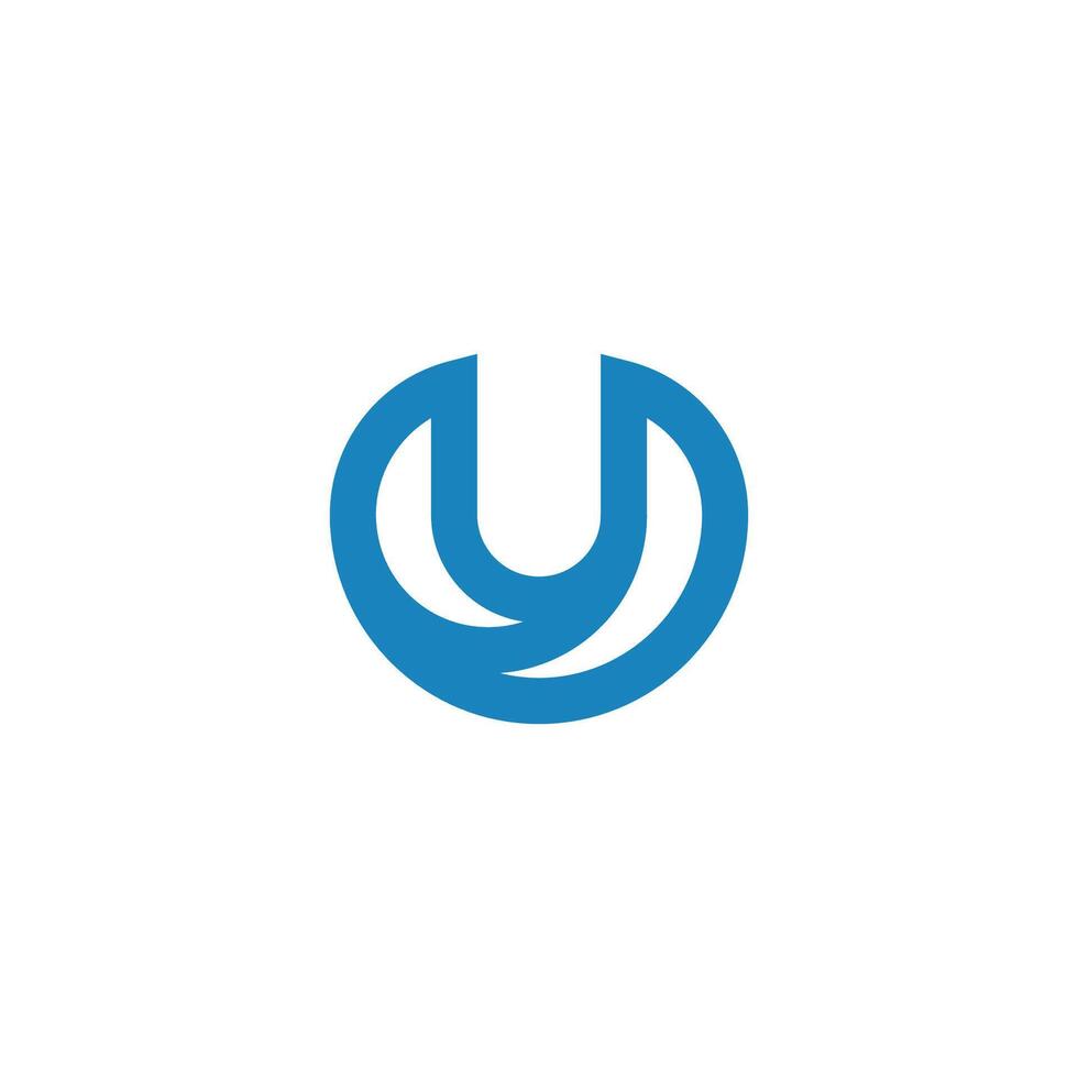 the u logo is blue and white vector
