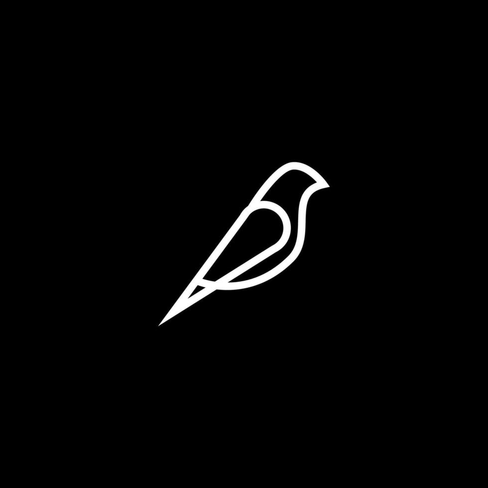 a bird logo on a black background vector