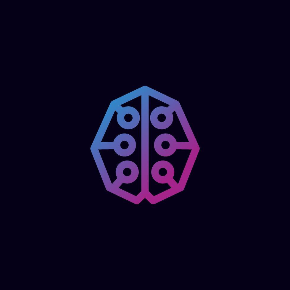 a logo for a company that is called brain vector