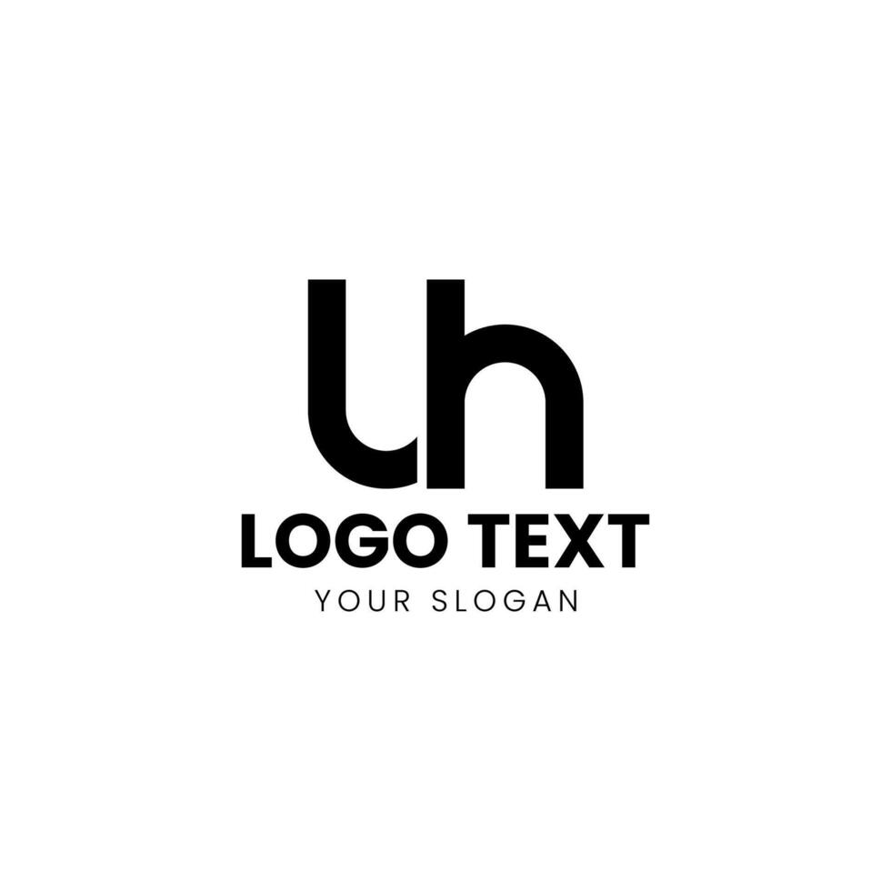 the letter h logo design template vector