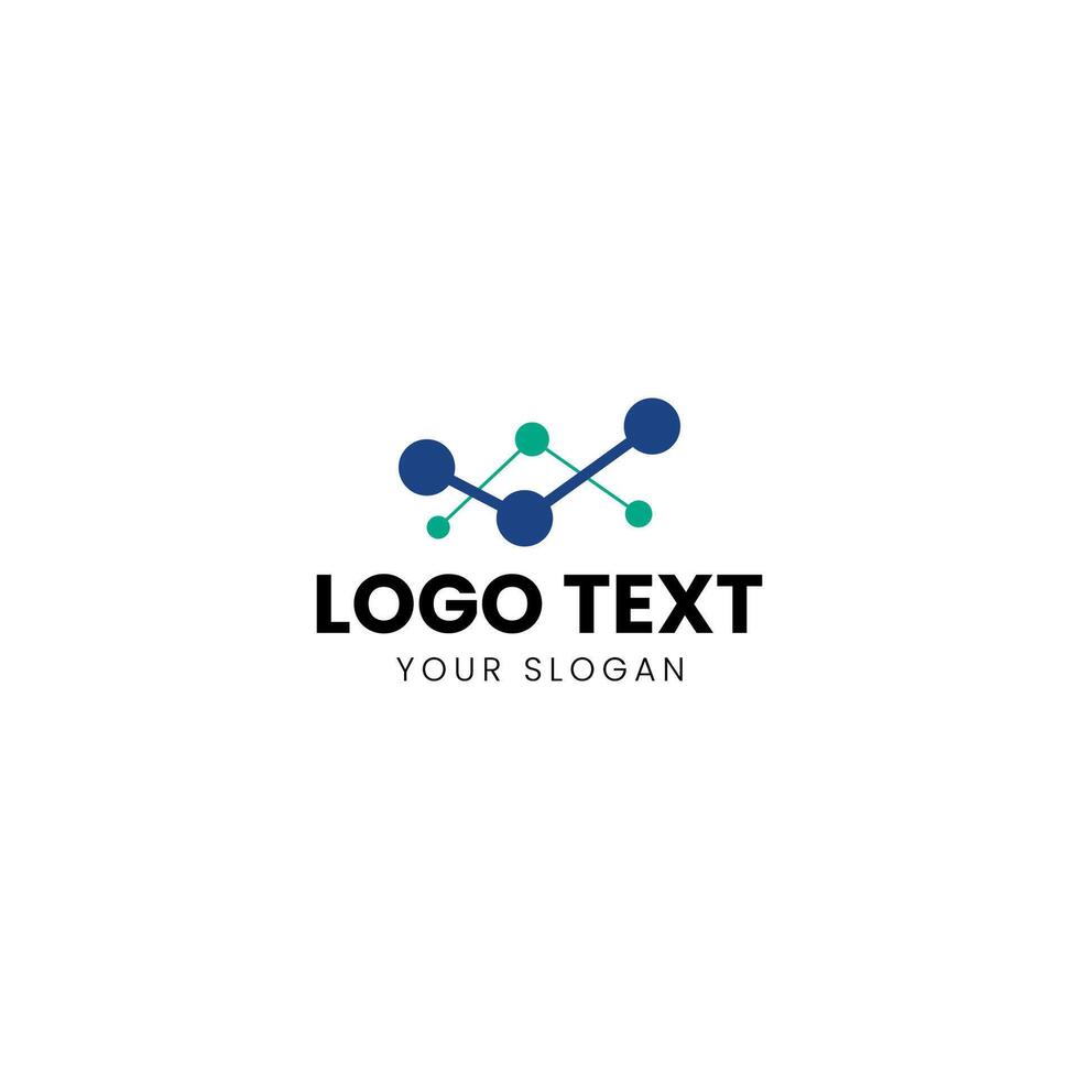 abstract logo design with dots vector