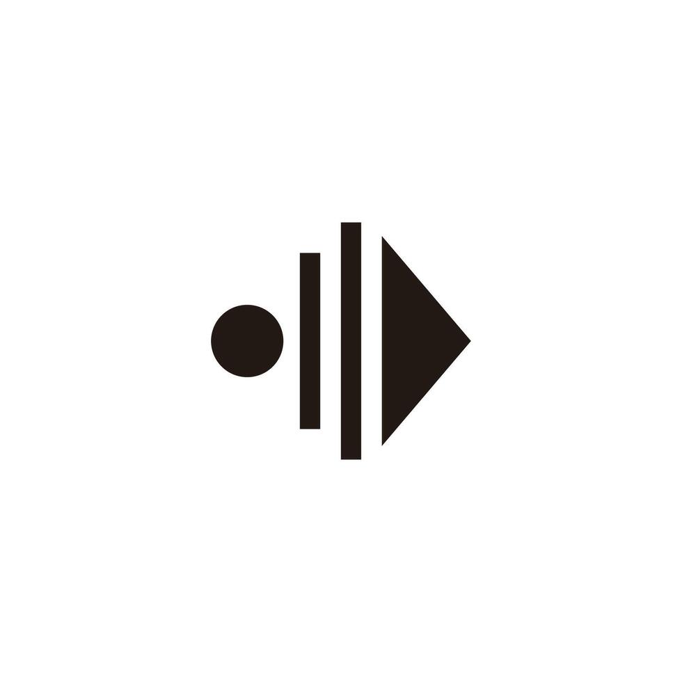letter d triangles geometric stripe arrows logo vector