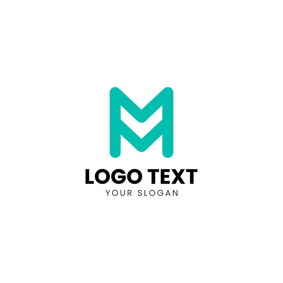 the letter m logo design vector