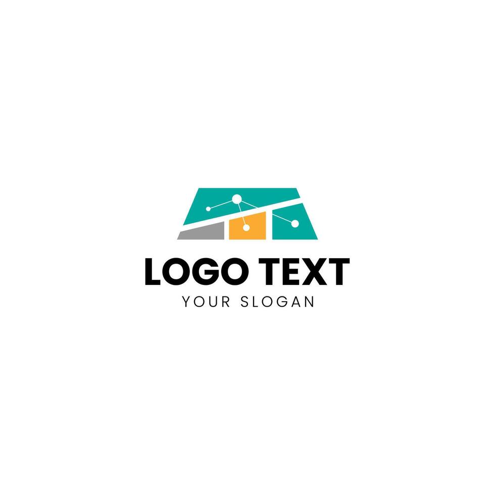 a house logo design with a roof and a house vector