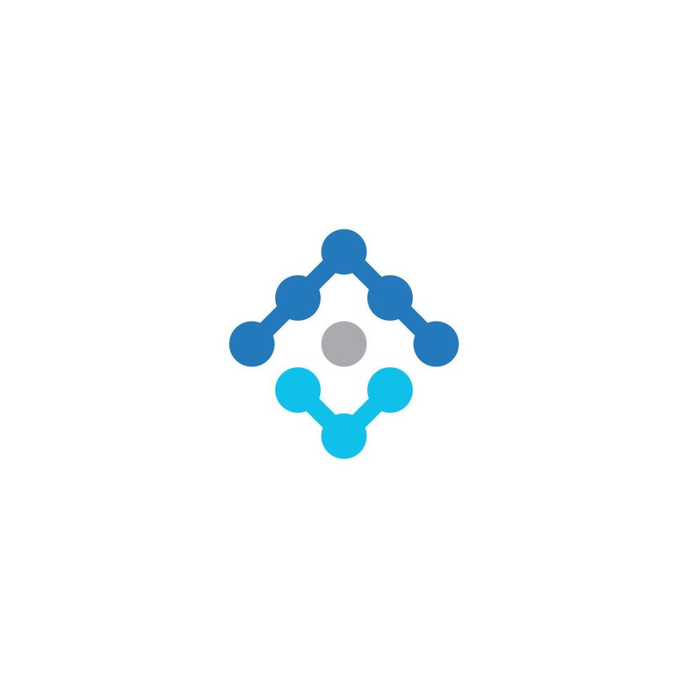 a blue and gray logo with a circle in the middle vector