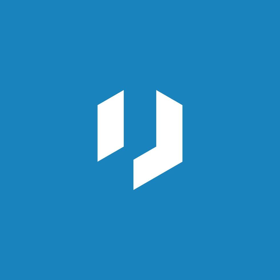 the u logo on a blue background vector
