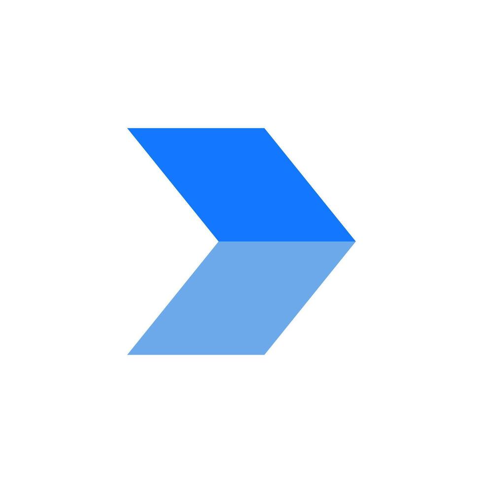 a blue arrow pointing to the left vector