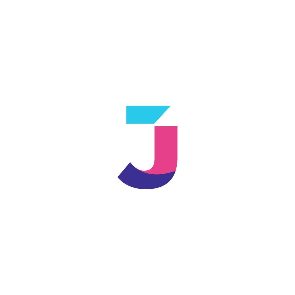 a colorful letter j logo on a white background vector