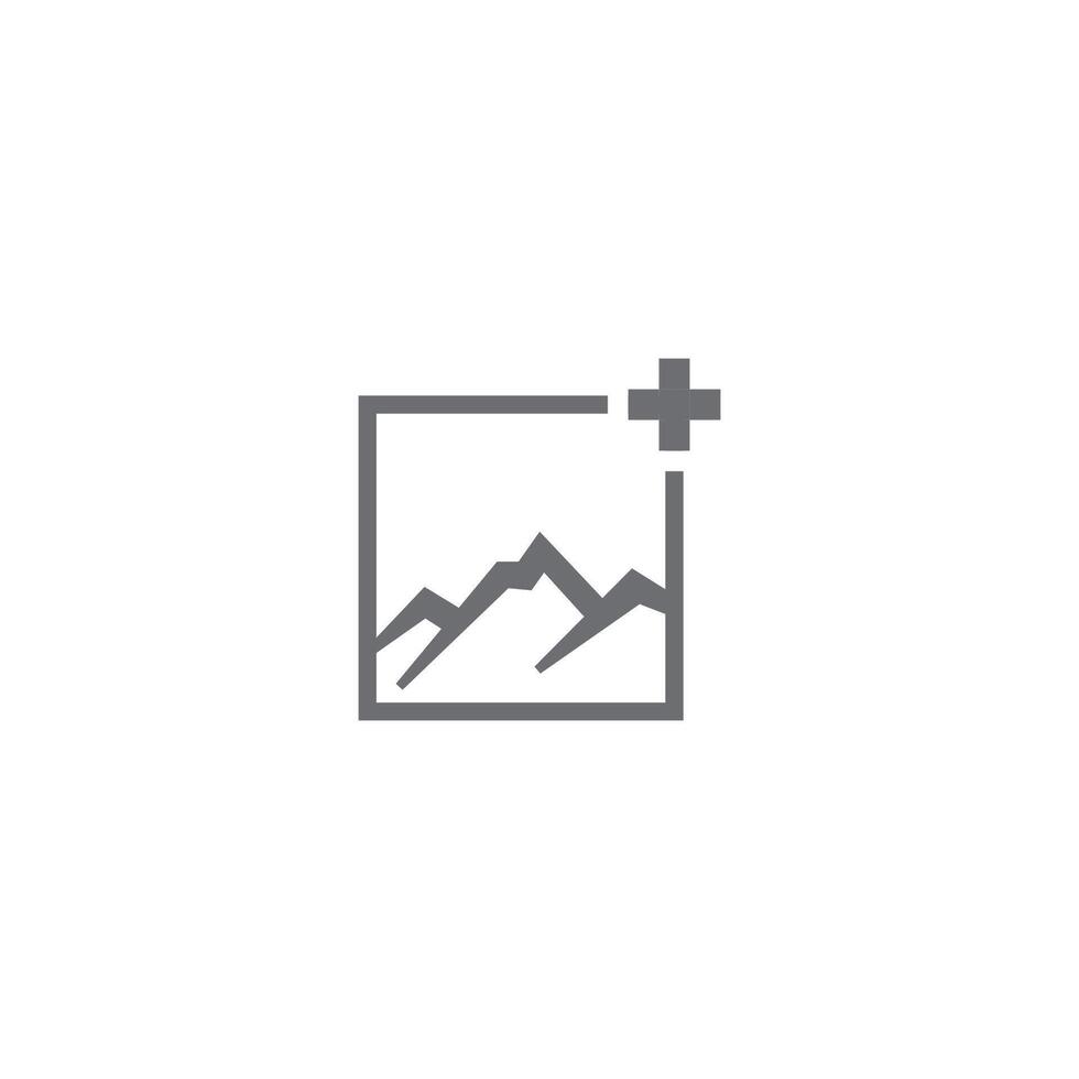 a mountain with a cross on it vector