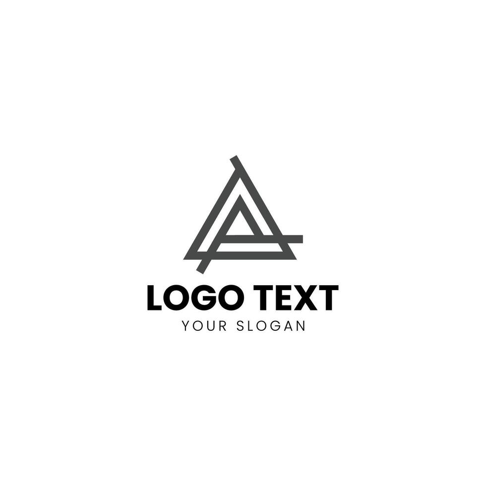 Triangle logo design modern style vector