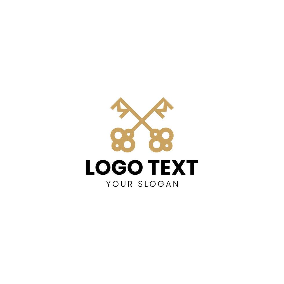 key and cross logo design vector