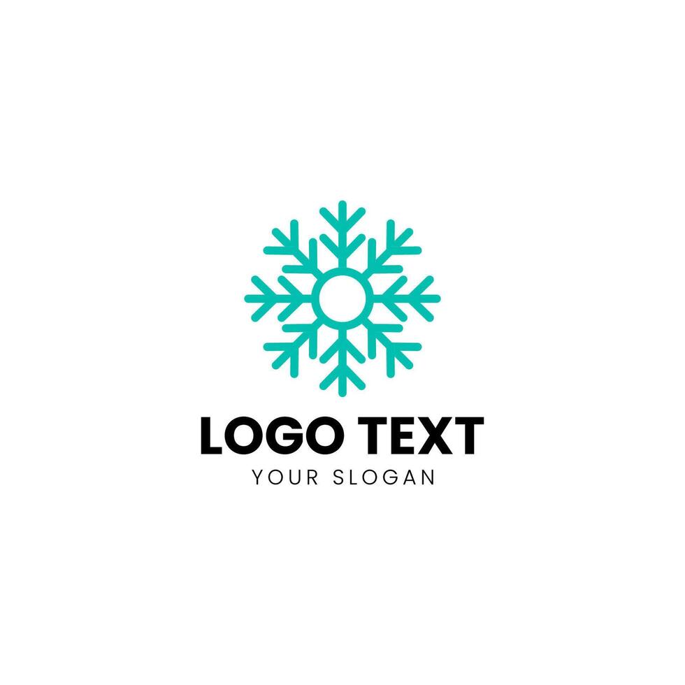 snowflake logo design template vector