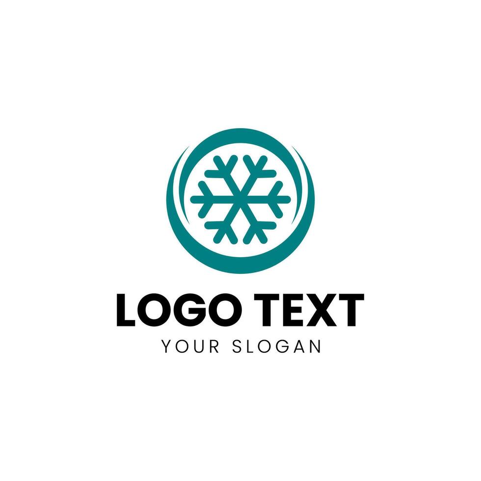 a logo design for a company that uses a snowflake vector