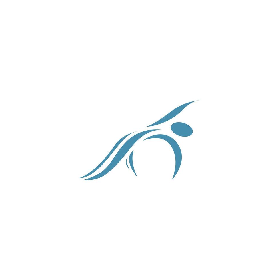 a logo for a swimmer vector
