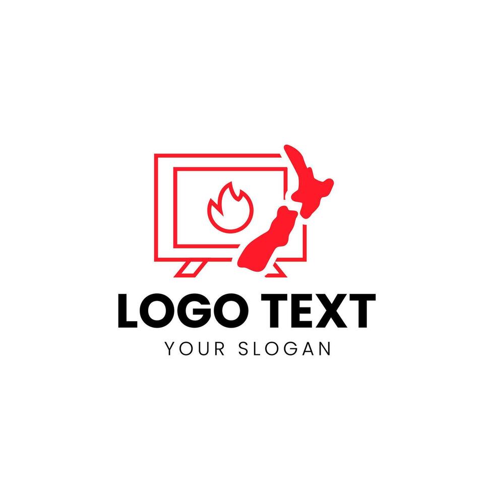fire extinguisher logo design vector
