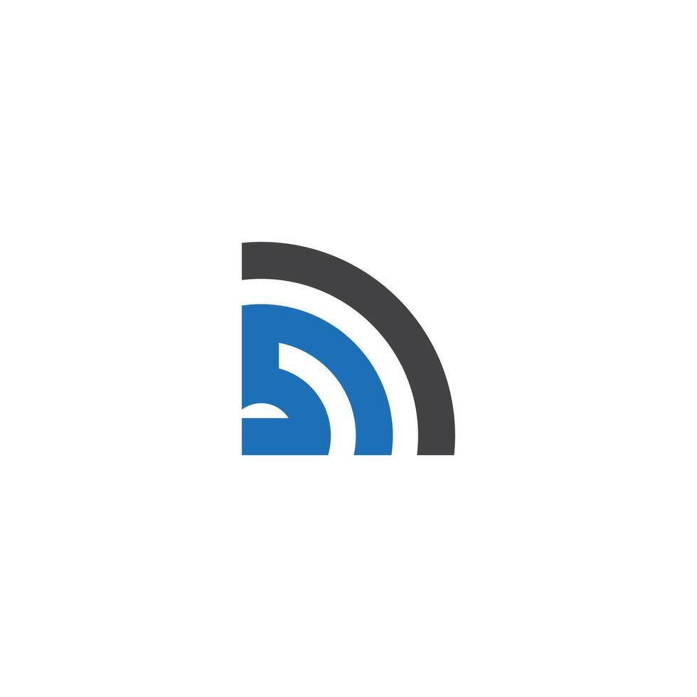 a blue and black logo for a company vector