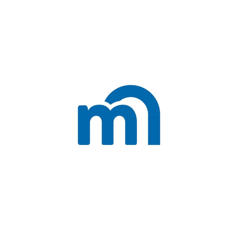 a blue and white logo with the letter m vector