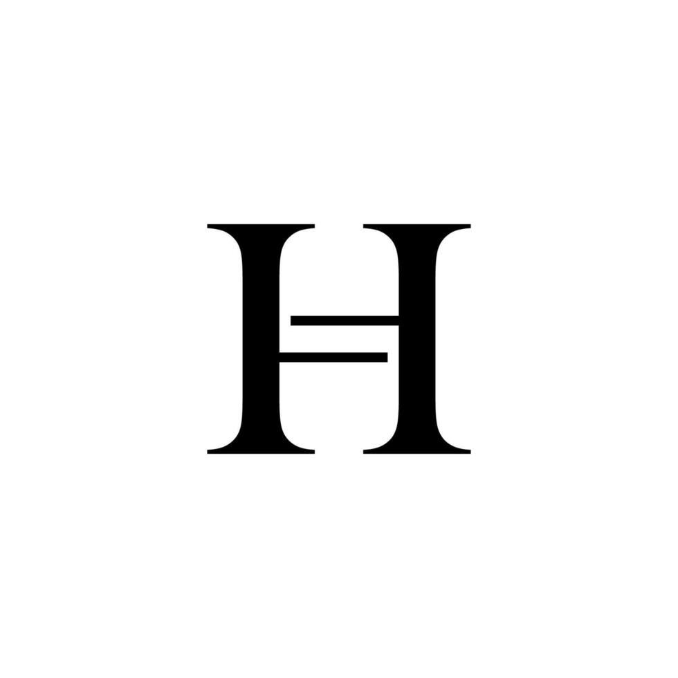 a black and white logo for the letter h vector