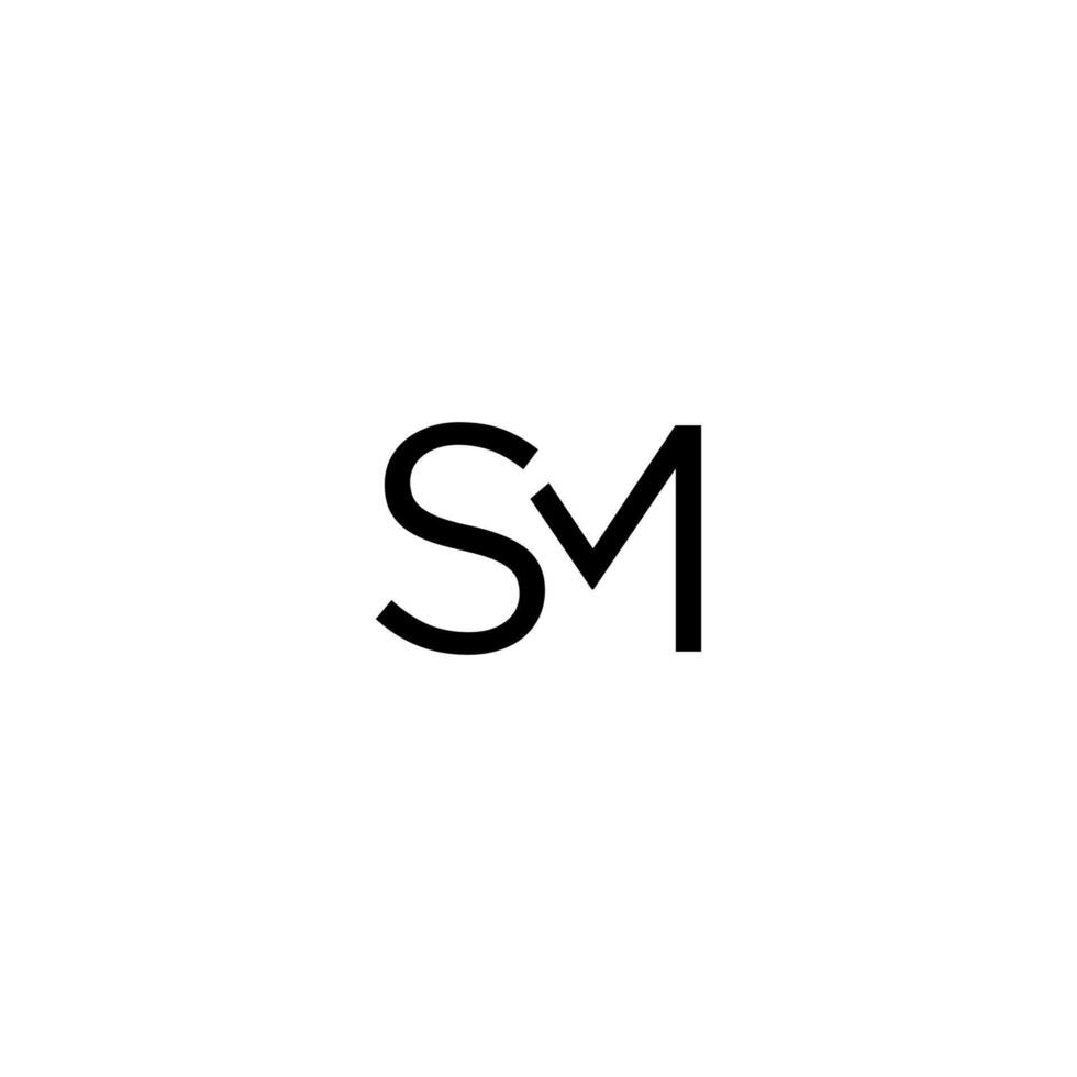 a black and white logo with the letters m and m vector